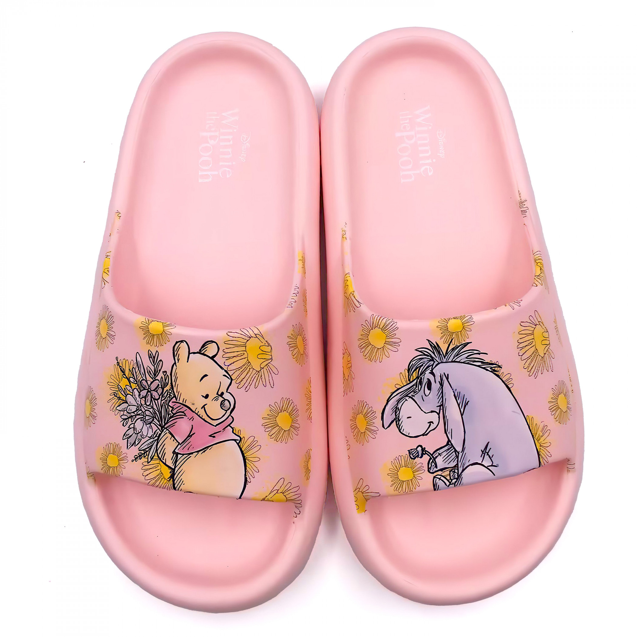 Winnie The Pooh Flowers for Eeyore Women's Flip Flop Cloud Comfort Slide Sandals